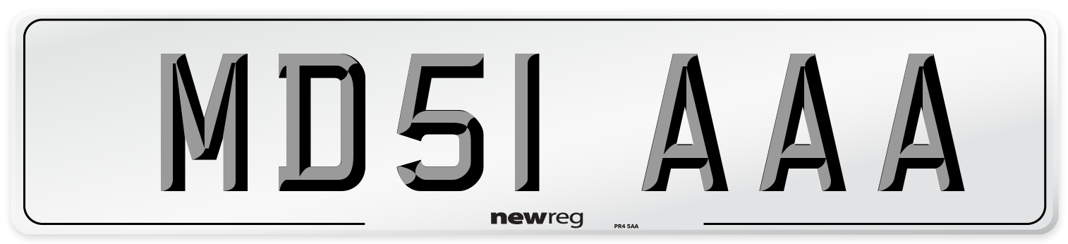MD51 AAA Number Plate from New Reg